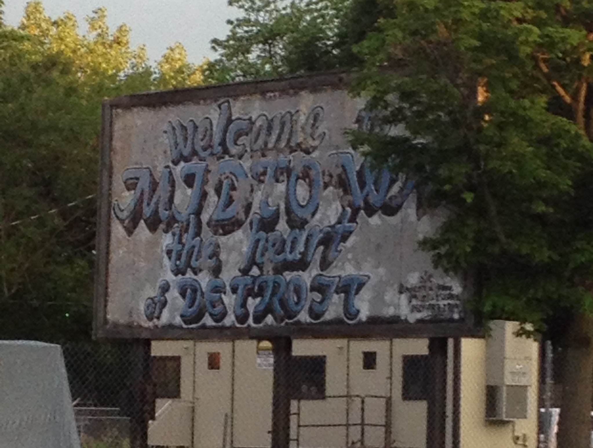 Welcome To Midtown Sign captured on my first morning run in Detroit