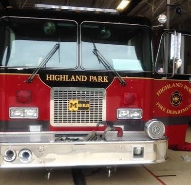 This is one of the Highland Park Fire Department's firetrucks. (Go Blue!!!) My supervisor and I got a fascinating tour of the department and even got to meet some firefighters. They were hanging out near the kitchen, chatting and watching TV. Everyone was very friendly and welcoming, totally receptive to our solar power ideas. I can't wait to return to talk to Chief Hillman more and collect baseline data. 