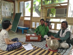 Learning some songs from guru (masters). 