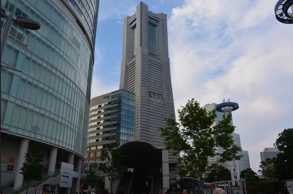  Yokohama is populated with massive buildings that denote the wealth concentrated in its downtown.